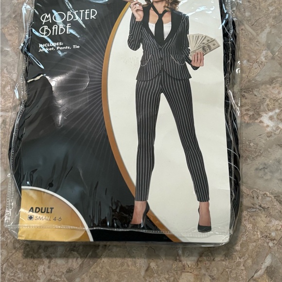 Leg Avenue Mobster Babe Pinstripe Pantsuit - Picture 1 of 5